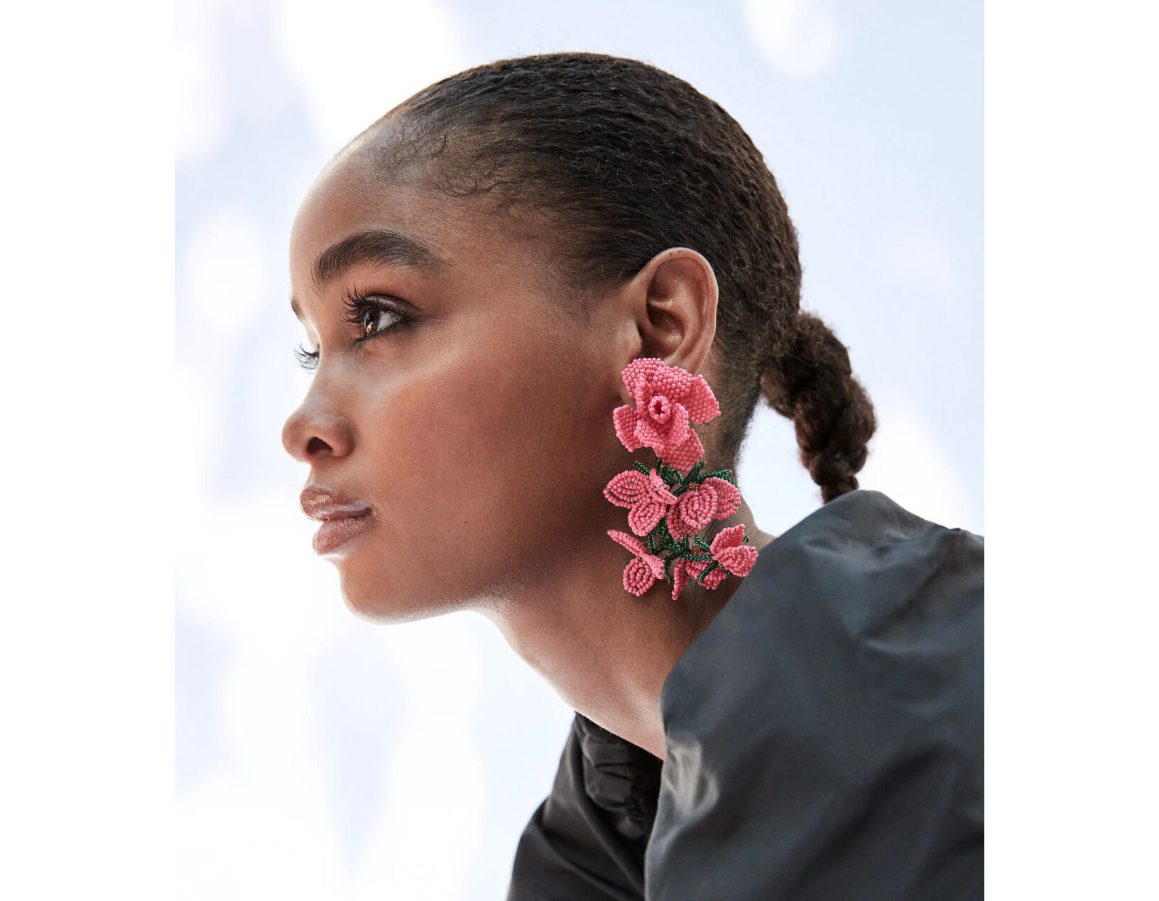 Zara Beaded Rose earrings